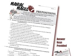 MANIAC MAGEE Grammar Prepositions