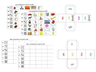 Phonics: Roll and spell it RWI set 2 sounds game