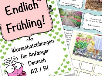 Endlich Fruhling Daf German Deutsch Wortschatz Paket M Spielen