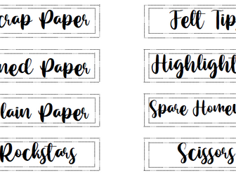 Book and Tray Labels - Editable