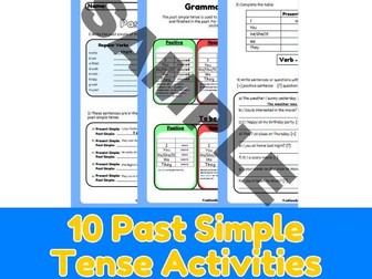 10 Past Simple Activities