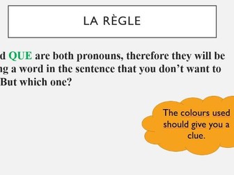 RELATIVE PRONOUNS "QUI" AND "QUE" - FAMILY AND RELATIONSHIPS