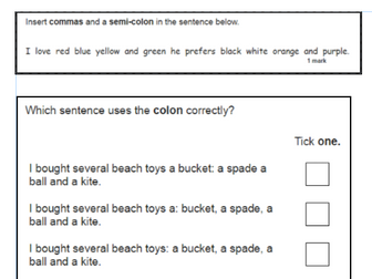 Y6 SATS - GPS - COLONS AND SEMI-COLONS