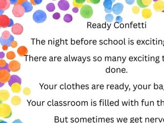 Ready Confetti Poem