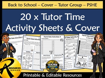 Back to School - Tutor / Form Time Activities - Cover