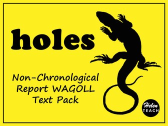 Holes: Non-Chronological Report Pack With Model Text, Feature Find & Templates