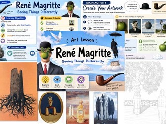 René Magritte Art Lesson: Plan, ppt and resources pack