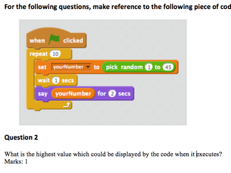 Scratch Programming Test 2 + Answers