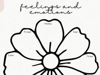 All about feelings - Flower Template (PDF)