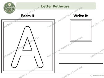 Upper Case Letter Pathways