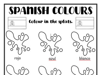 Spanish Colours Worksheet