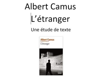 L' étranger - Camus- Study Guide