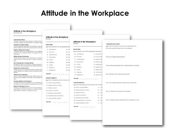 Attitude in the Workplace