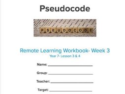 Year 7- Pseudocode | Teaching Resources
