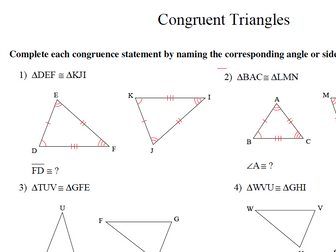 GCSE Maths Congruent Triangles Revision