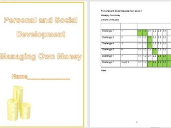 Managing Own Money workbook