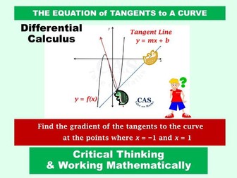 Differential Calculus -The Equation of Tangents to a Curve- Critical Thinking