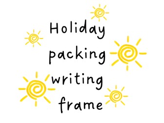 Holiday List Writing Frame