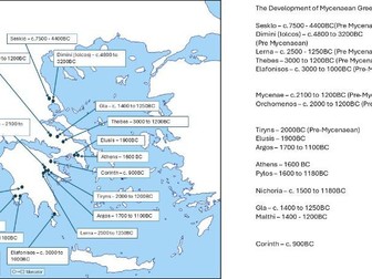 Mycenaean Greece Map