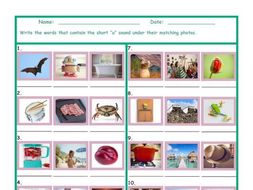 Phonics Short U Vowel Sound Worksheet