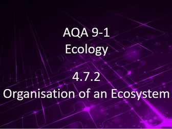 New AQA (9-1) GCSE Biology Ecology - Organisation of an Ecosystem (4.7.2)
