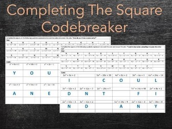 Completing the Square Codebreakers