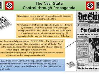 Propaganda in Nazi Germany - a means to keep control.  OCR SHP B