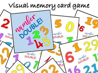 Numbers Visual Memory Card Game