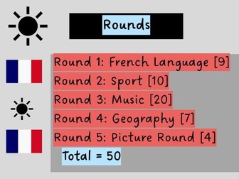 French End of Summer Quiz 2024
