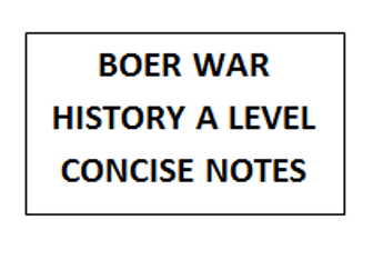 Second Boer War Notes | British Experience of Warfare
