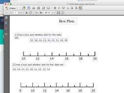 GCSE Maths Revision Box Plots | Teaching Resources