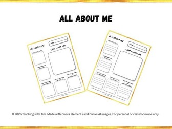 All About Me - template