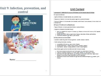 BTEC LEVEL 3 NATIONAL EXTENDED DIPLOMA IN HEALTH AND SOCIAL CARE: UNIT 9 INFECTION CONTROL