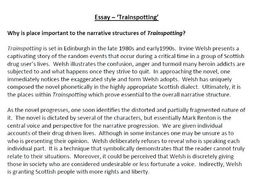 trainspotting essay