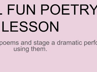 Fun Poetry Lesson Slides