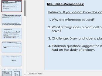 CB1a Microscopes Edexcel
