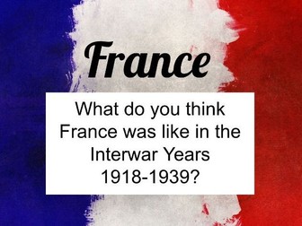 IBDP History Interwar Years France Paper 3 - Factual information.