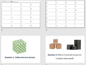 New AQA Physics Trilogy Picture Revision Quiz for Particle Model and Atomic Structure