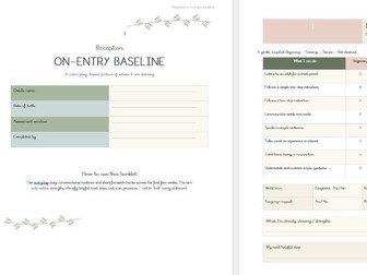 Editable Reception / Nursery Baseline assessment - BOHO style -