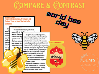 Buzzworthy Comparison: Compare and Contrast Essay on Bees' Vital Role in Our Ecosystem GCSE/IGCSE!