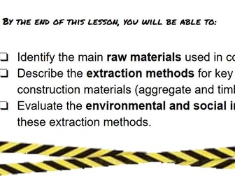 Construction Extraction of Raw Materials WJEC