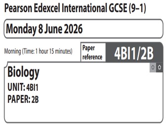 Edexcel International GCSE Biology Paper 2B June 2026 – Past Paper with Answers
