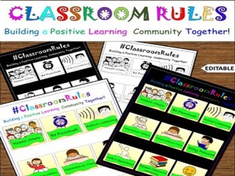 Back to School Classroom Rules Poster/ Bulletin Board Decor/ Poster Decor