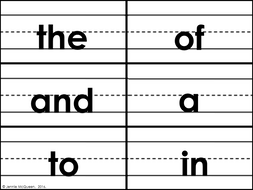 Sentence Strip Sight Words: Fry First 100 List