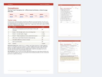 Homophones Worksheets Year 3 Year 4 KS2