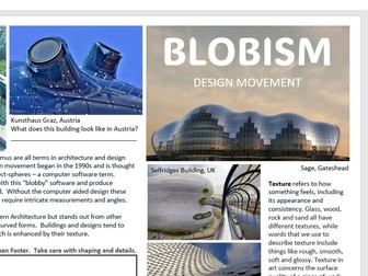 Design movement - Cover Worksheets - Blobism