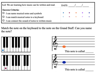 Music Reading Lesson - Years 1 & 2