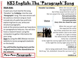 KS2/3 English - Paragraphs - SATS prep
