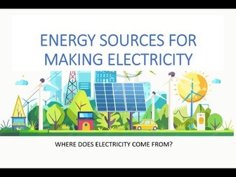 Energy Sources for Making Electricity | Grade 3 ESL Science | Renewable & Non-Renewable Energy |