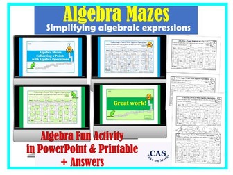 Algebra Mazes | Simplifying Algebraic Expressions
